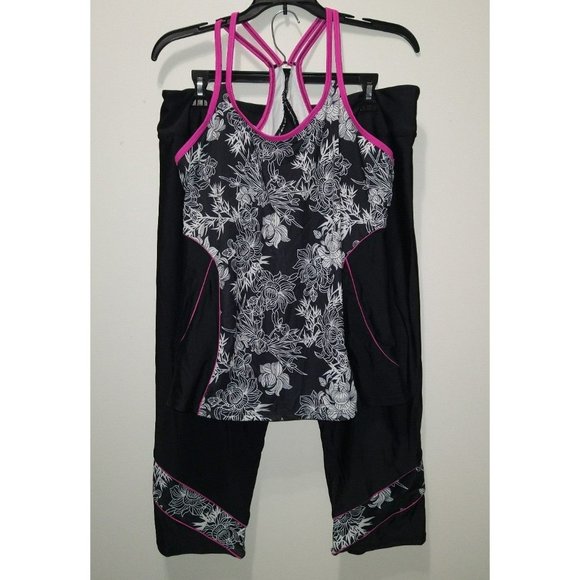 2pc racerback tank top and Capri bathing suit swim suit size Large - Picture 7 of 12